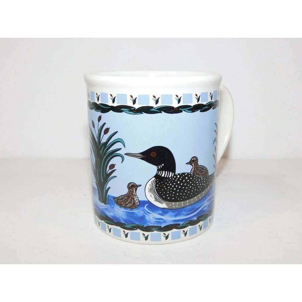 VTG Loon Mother and Babies Coffee Tea Mug 1999 HD&S Herman Dodge & Sons